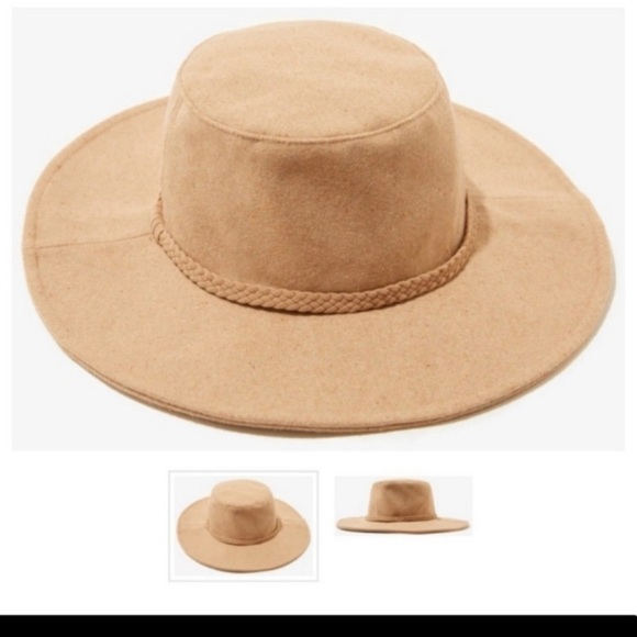 ASN Women's The Harper Floppy Hat Oatmeal Braided Trim New - Picture 3 of 10